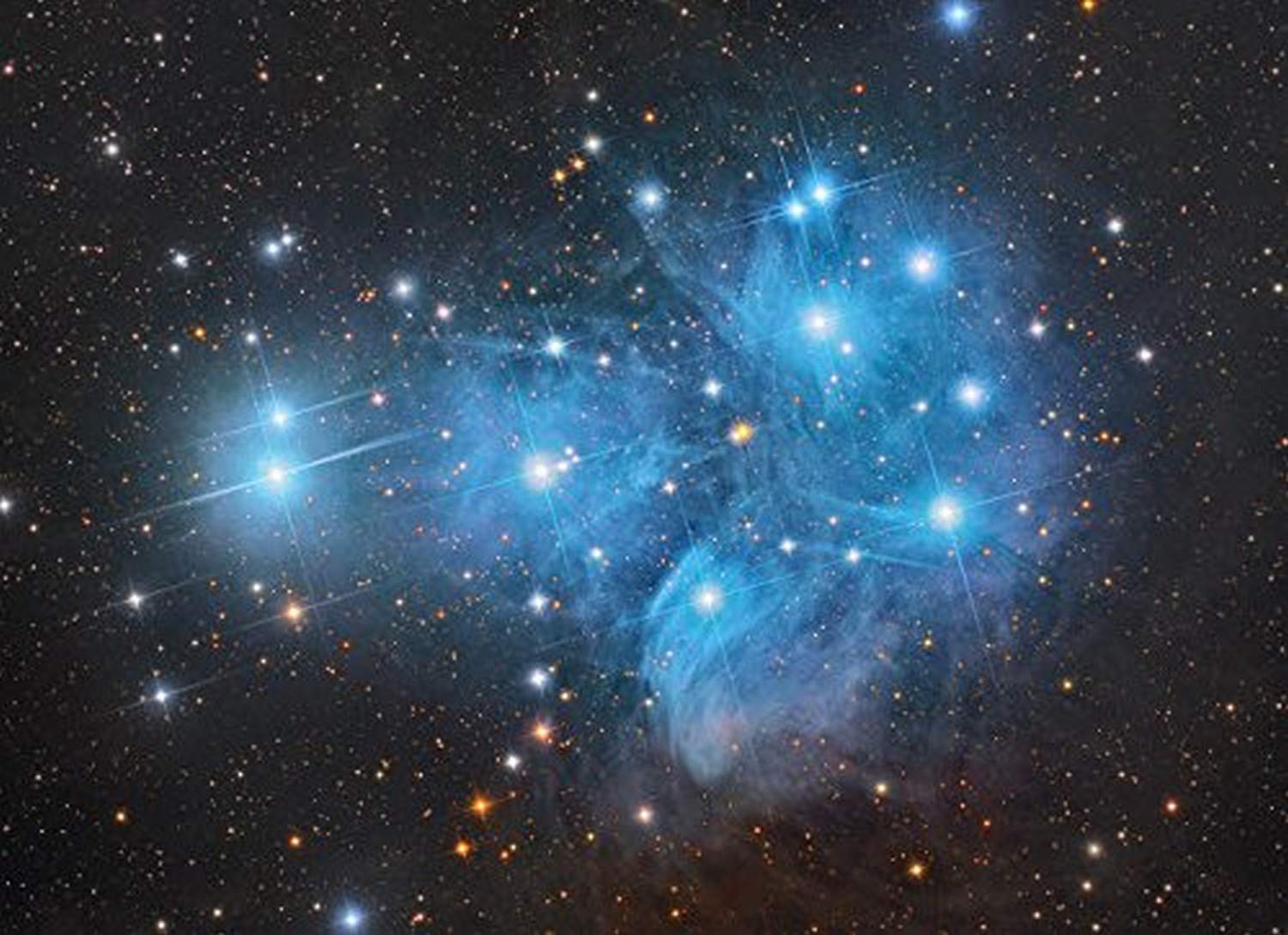 Amazon.com: The Pleiades open star cluster in the